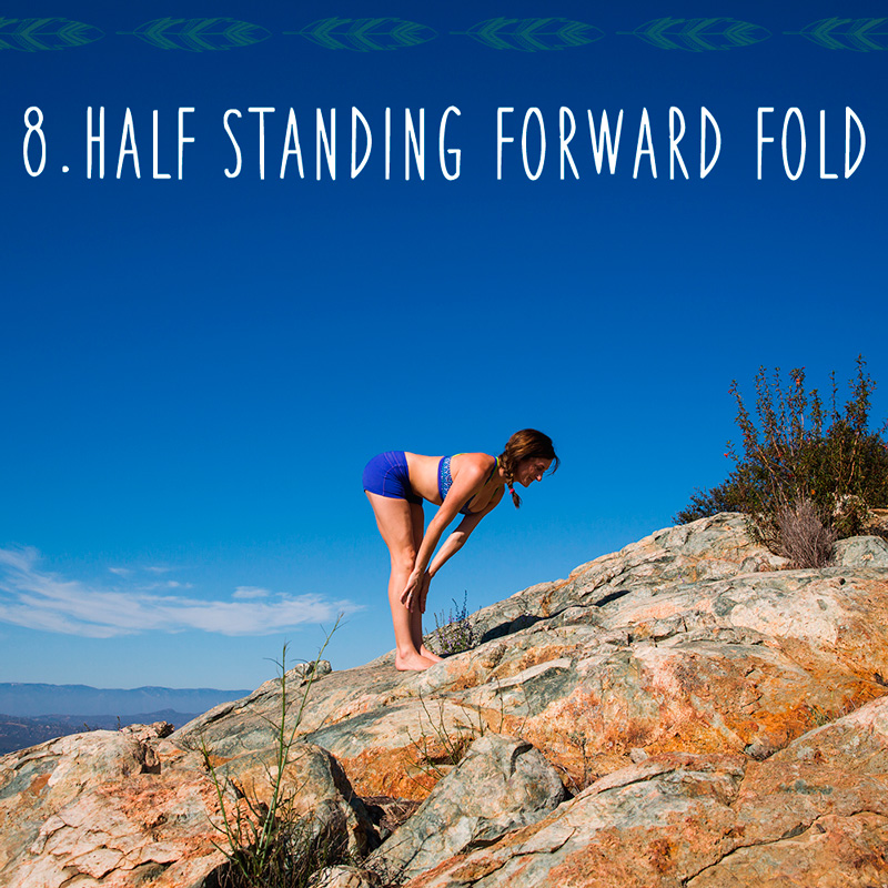 8. Half standing forward fold