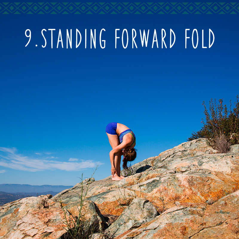 9. Standing forward fold