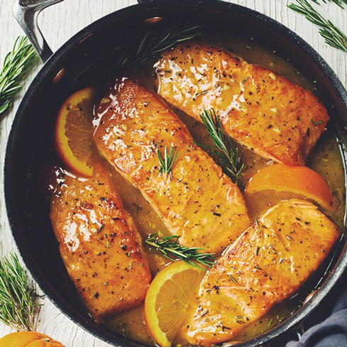 Orange glazed Salmon