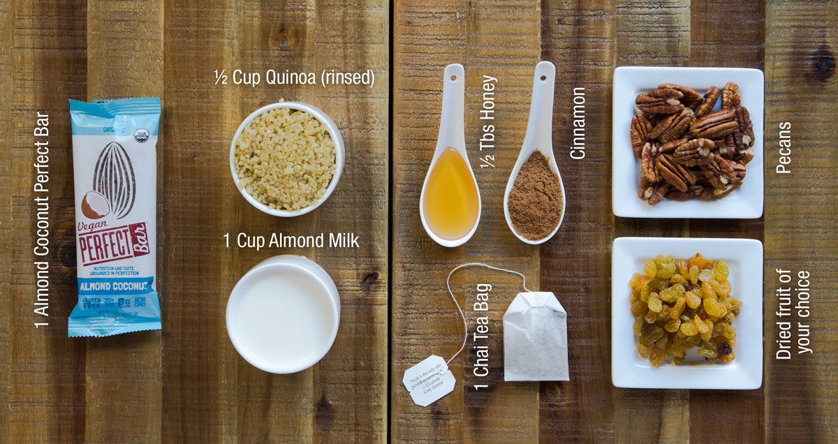 Breakfast Quinoa ingredients