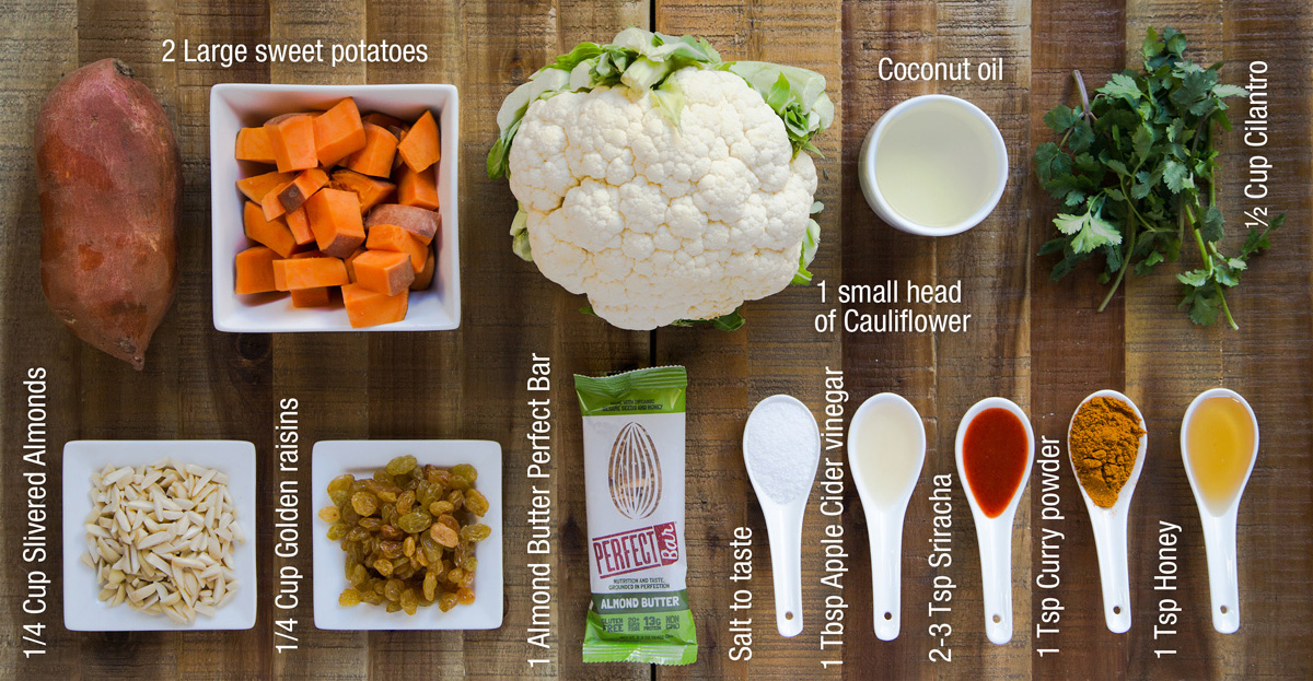 Grilled Sweet Potato Salad ingredients